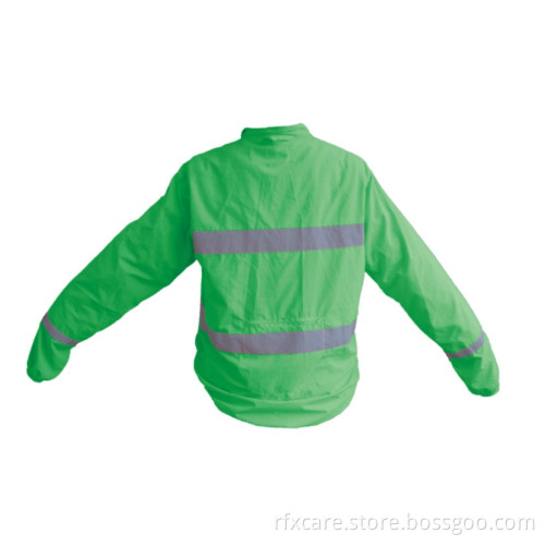 Jaket Pelari Jalan Lelaki Dengan Jalur Reflektif